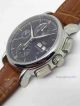Swiss Replica IWC Schaffhausen Watch Black Dial Brown Leather  (6)_th.jpg